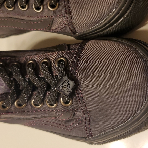 NEVER WORN Vans Harry Potter Unisex Sneakers Kids size 10.5 Dark Purple - Picture 6 of 9